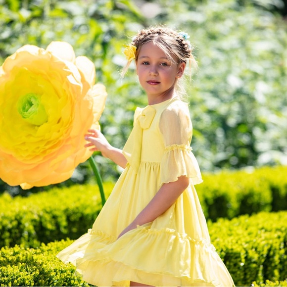 NWT Patachou Yellow Party Dress - Picture 3 of 3